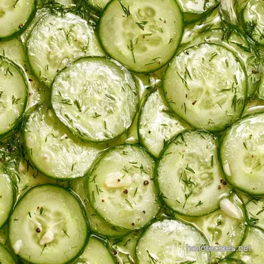 Garlic Pickled Cucumbers in 20 Minutes Recipe Card