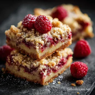 Gluten Free Summer Dessert Bars: Easy Raspberry Lemon Crumble