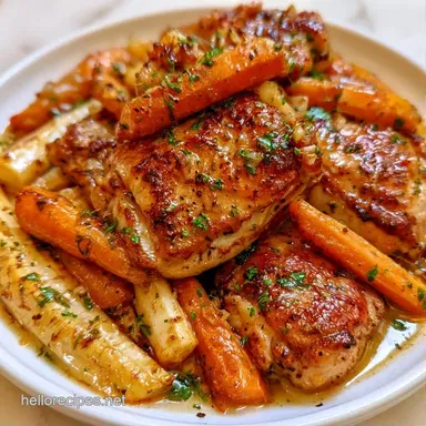 Fall Chicken One-Pan Roasted Recipe Card