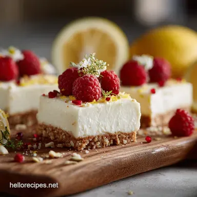 Gluten Free Lemon Summer Recipes: No-Bake Mascarpone Bars Recipe Card