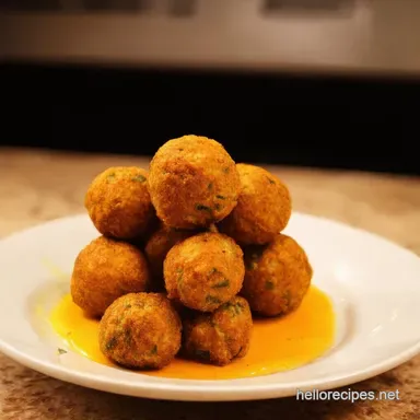 Golden Garlicky falafel balls My Authentic Treat Recipe Card