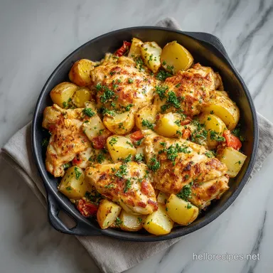 Sheet Pan Chicken With Potatoes: 1 Hour 5 Mins Recipe Card