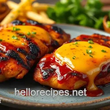 How to Create a Delicious Grilled BBQ Chicken Cheese Delight Recipe Card