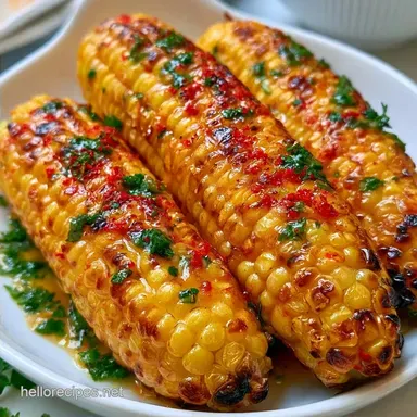 Grilled Corn On The Cob with Garlic Lime
