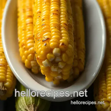 Juicy Grilled Corn on the Cob: Easy Summer BBQ Side Dish Recipe Card