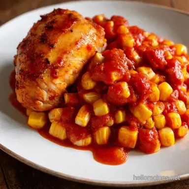 Grilled Hot Honey Chicken with Sweet Corn Summer BBQ Sorted Recipe Card
