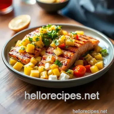 How to Make Grilled Salmon with Mango Salsa (35 min): A Delicious Twist! Recipe Card