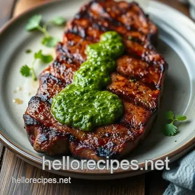 Ultimate Grilled Steak with Flavorful Chimichurri: My Family’s Favorite! Recipe Card