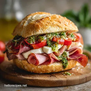 Grinder Sandwich Recipe in 15 Minutes Recipe Card
