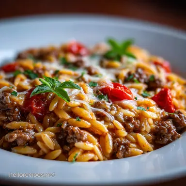 Ground Beef Orzo One-Pot Ready in 30 Min