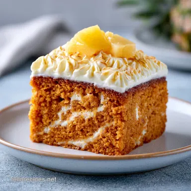 Hawaiian Carrot Pineapple Cake: Moist Recipe Card