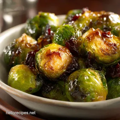 MapleChipotle Roasted Brussels Sprouts Healthy Thanksgiving Sides Recipe Card