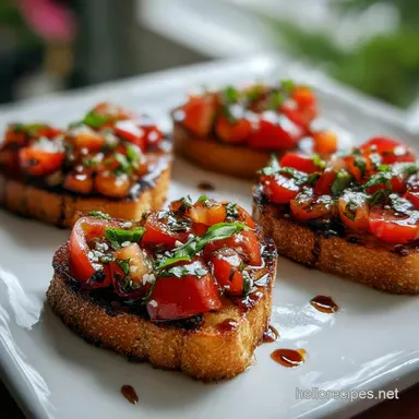 Delicious Valentines Day Finger Food Idea with Heart Shaped Bruschetta: Savory Bites Recipe Card