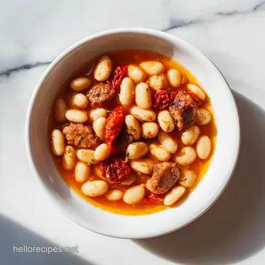Caldo Gallego with Spanish Chorizo: Hearty Soup for 8 Servings Recipe Card