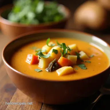 Hearty Potato Vegetable Soup Recipe Comfort in a Bowl Recipe Card