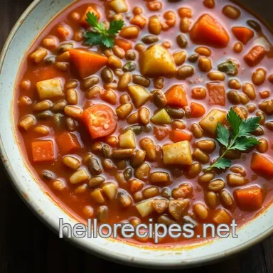 Hearty Vegetable and Lentil Soup: My Favorite Healthy Soup Recipe Recipe Card