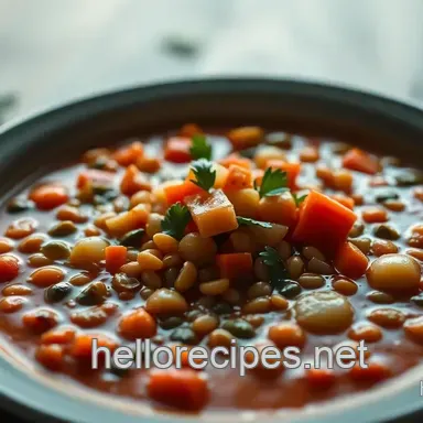 Hearty Vegetable and Lentil Soup: My Favorite Healthy Soup Recipe Recipe Card