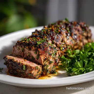 Grilled Beef Tenderloin: Perfect Herb Crusted Recipe Recipe Card