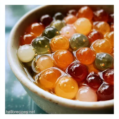 Boba Tea Pearls Recipe: For 4 Servings Recipe Card