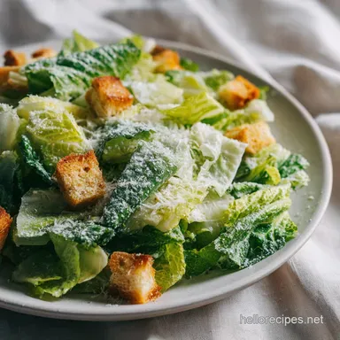 How to Make Caesar Salad for 4 Servings Recipe Card