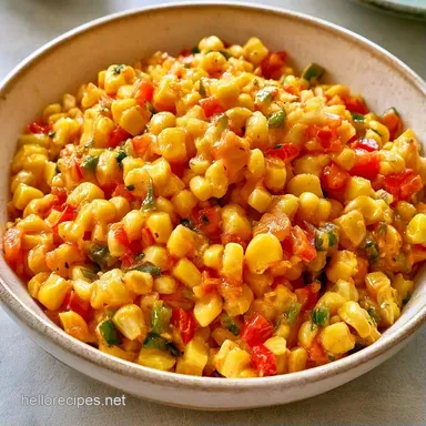 Corn Relish for 16 Servings Recipe Card