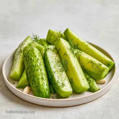 Dill Pickles in 40 Minutes Recipe Card