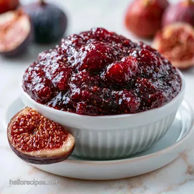 Fig Jam with Fresh Figs Recipe Card