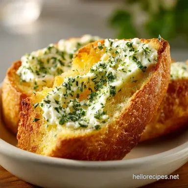 Garlic Bread Spread for 14 Servings with Fresh Herbs Recipe Card