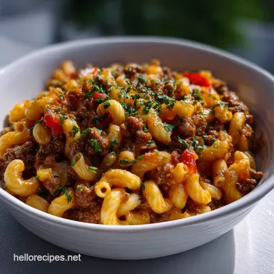 Homemade Hamburger Helper: Velvety Sauce Recipe Card