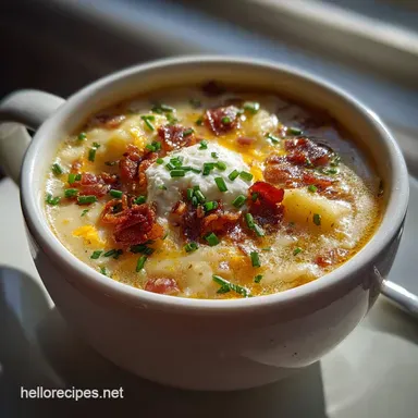 The Best Homemade Loaded Potato Soup: Velvety & Rich Recipe Card