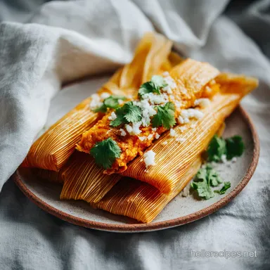 Homemade Tamales with Tender Pork for 27 Servings Recipe Card