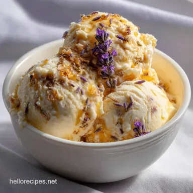 Lavender Ice Cream: Velvet Dream Honey-Kissed Recipe Recipe Card