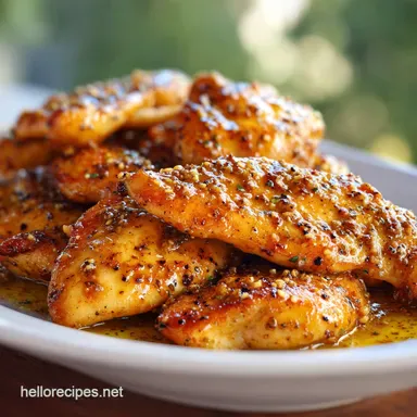 Honey Mustard Chicken Recipe with Velvety Glaze Recipe Card