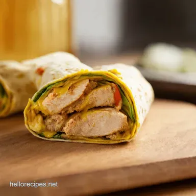 Easy Honey Mustard Chicken Wrap Recipe Quick Lunch Sorted Recipe Card