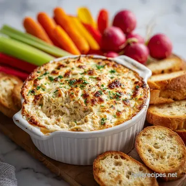 Maryland Hot Crab Dip Recipe: Oven-Only Creamy Baked Recipe Card