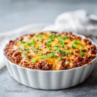 Hot Sloppy Joe Dip in 30 Minutes with Ground Beef Recipe Card