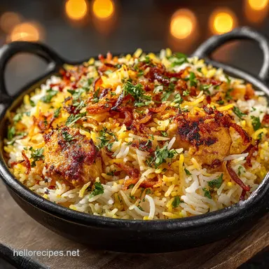 Royal Authentic Hyderabadi Chicken Biryani Dum Style Recipe Recipe Card