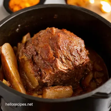 Hearty Instant Pot French Onion Pot Roast Easier Than Boeuf Recipe Card