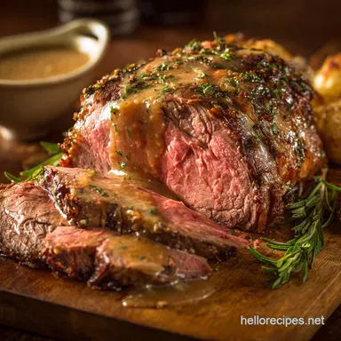 Juicy Roast Beef with Pan Gravy: The Best Slow-Roasted Sunday Dinner Recipe Card