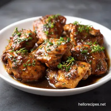 Juicy Slow Cooker Chicken Thighs for 6 Recipe Card
