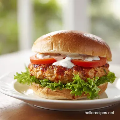 Turkey Burger for 4 Servings Recipe Card