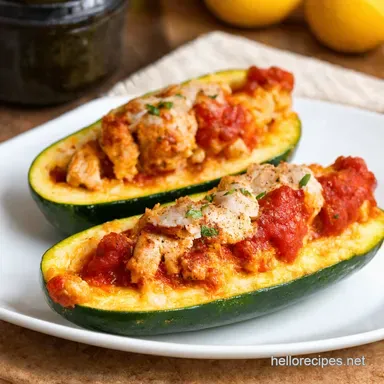 Keto Chicken Parm Zucchini Boats Easiest LowCarb Dinner Recipe Card