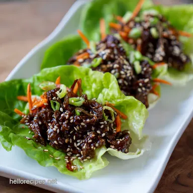 Korean Bulgogi Lettuce Wraps Easy Asian Dinner Ideas Recipe Card