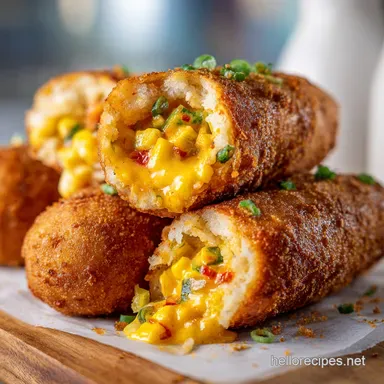 Korean Street Cheese Corn Dog Recipe by Seonkyoung Longest for 4 Servings Recipe Card