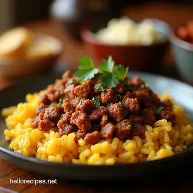 Minced Lamb Potato Pique Macho Bolivian Comfort Food Recipe Card