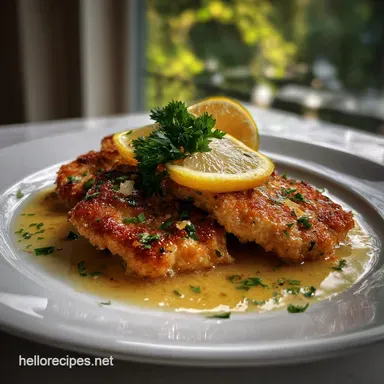 Lemon Butter Chicken Scallopini: Buttery Recipe Card