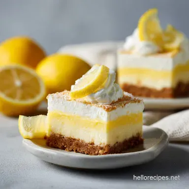 Lemon Cream Cheese Bars: Silky Filling with Buttery Crust Recipe Card
