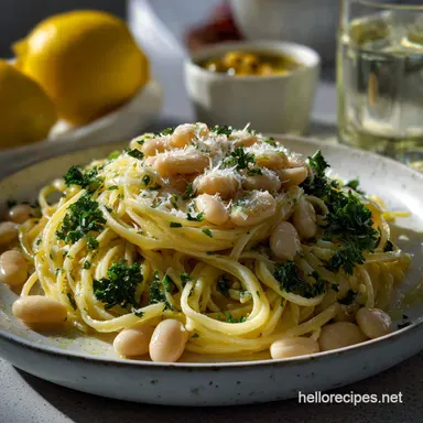 Lemon Garlic Pasta with White Beans: Creamy & Dairy-Free in 20 Mins