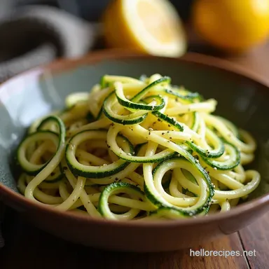 Quick Zesty LemonGarlic Zucchini Noodles Recipe Recipe Card