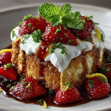 Sunshine Zest Lemon Strawberry Shortcake Recipe Recipe Card